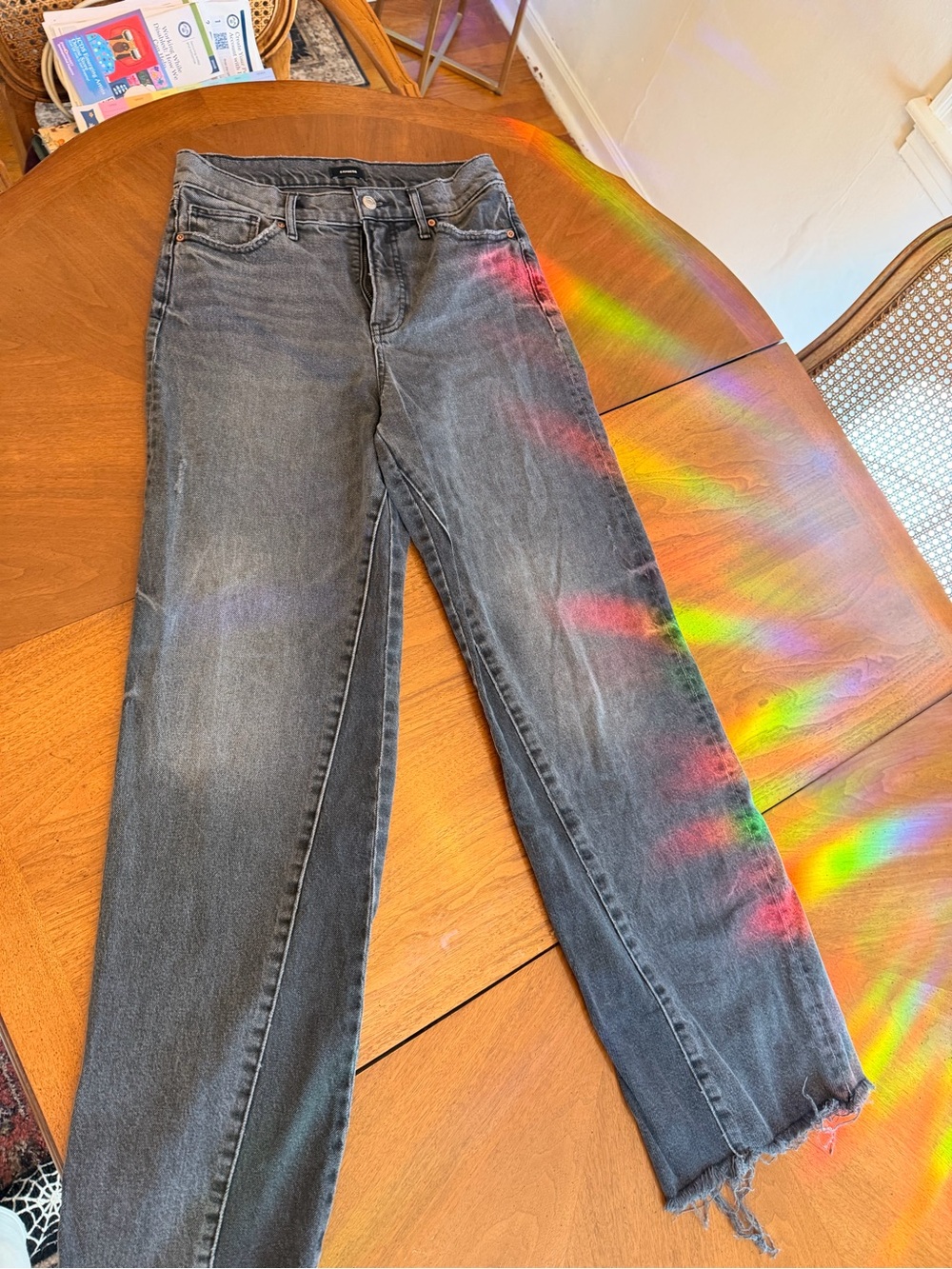 Woman Express Jeans - Black Washed Wide Leg, high rise